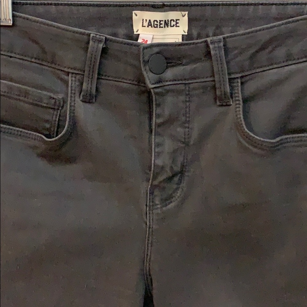 ✨L’Agence Margot High Rise Skinny Coal Coated Jean - Picture 7 of 10